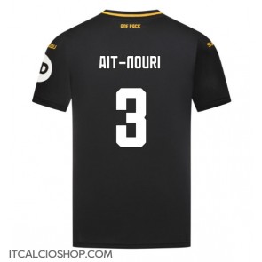 Wolves Rayan Ait-Nouri #3 Seconda Maglia 2024-25 Manica Corta